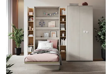 Grianan Sängskåp 90x200 cm beige - Huonekalut - Sänky - Vierassänky & varavuode - Kaappisängyt