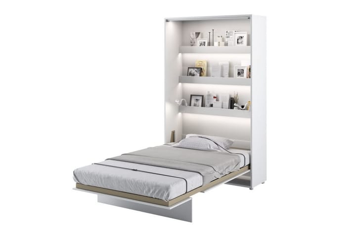Sänkykaappi 120x200 cm Pysty Valkoinen - Bed Consept - Kaappisängyt