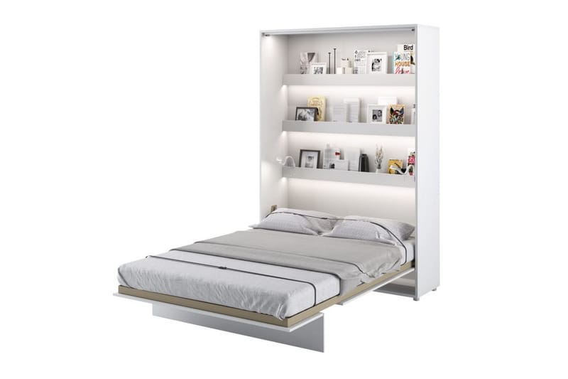 Sänkykaappi 140x200 cm Pysty Valkoinen - Bed Consept - Huonekalut - Sänky - Vierassänky & varavuode - Kaappisängyt