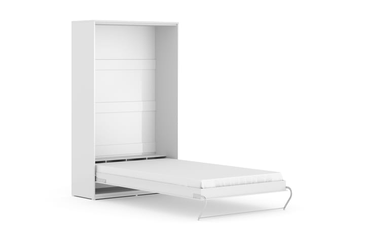 Sänkykaappi Compact Pysty 120x200 - Valkoinen korkeakiilto - Kaappisängyt