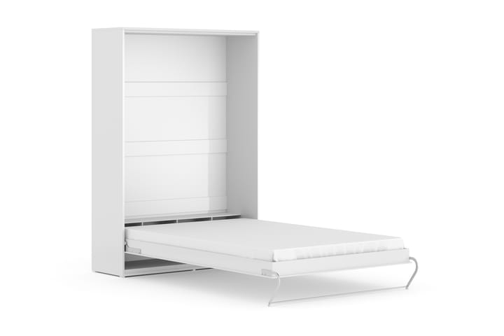 Sänkykaappi Compact Pysty 140x200 - Valkoinen korkeakiilto - Kaappisängyt