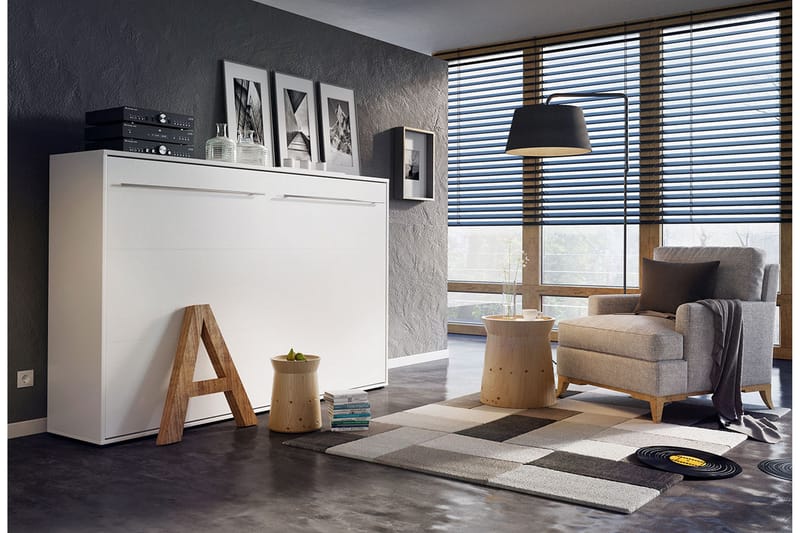 Sänkykaappi Concept Pro 215x177x158 cm - Beige / Harmaa / Valkoinen - Huonekalut - Sänky - Vierassänky & varavuode - Kaappisängyt
