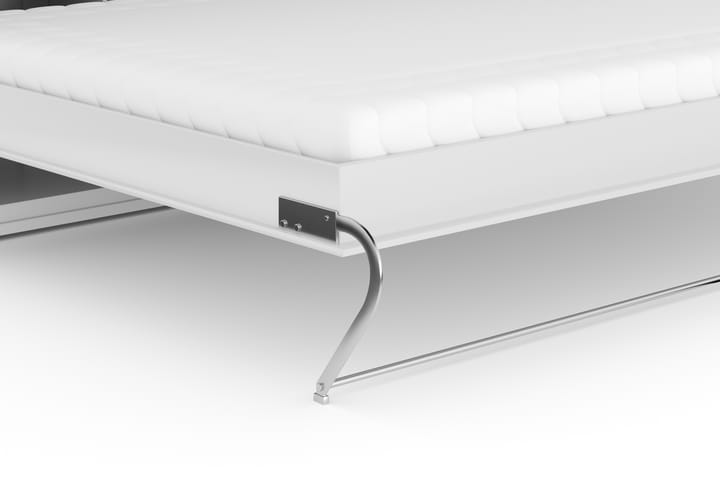 Sänkykaappi Solid Vaaka 90x200 Valkoinen Korkeakiilto - sis. Patja Lux - Kaappisängyt