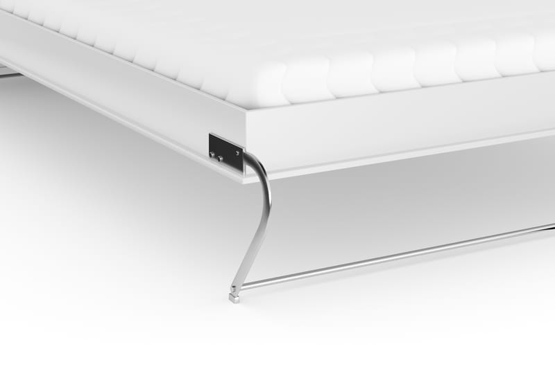 Sänkykaappi Solid Pysty 140x200 Valkoinen - sis. Patja Lux - Huonekalut - Sänky - Vierassänky & varavuode - Kaappisängyt