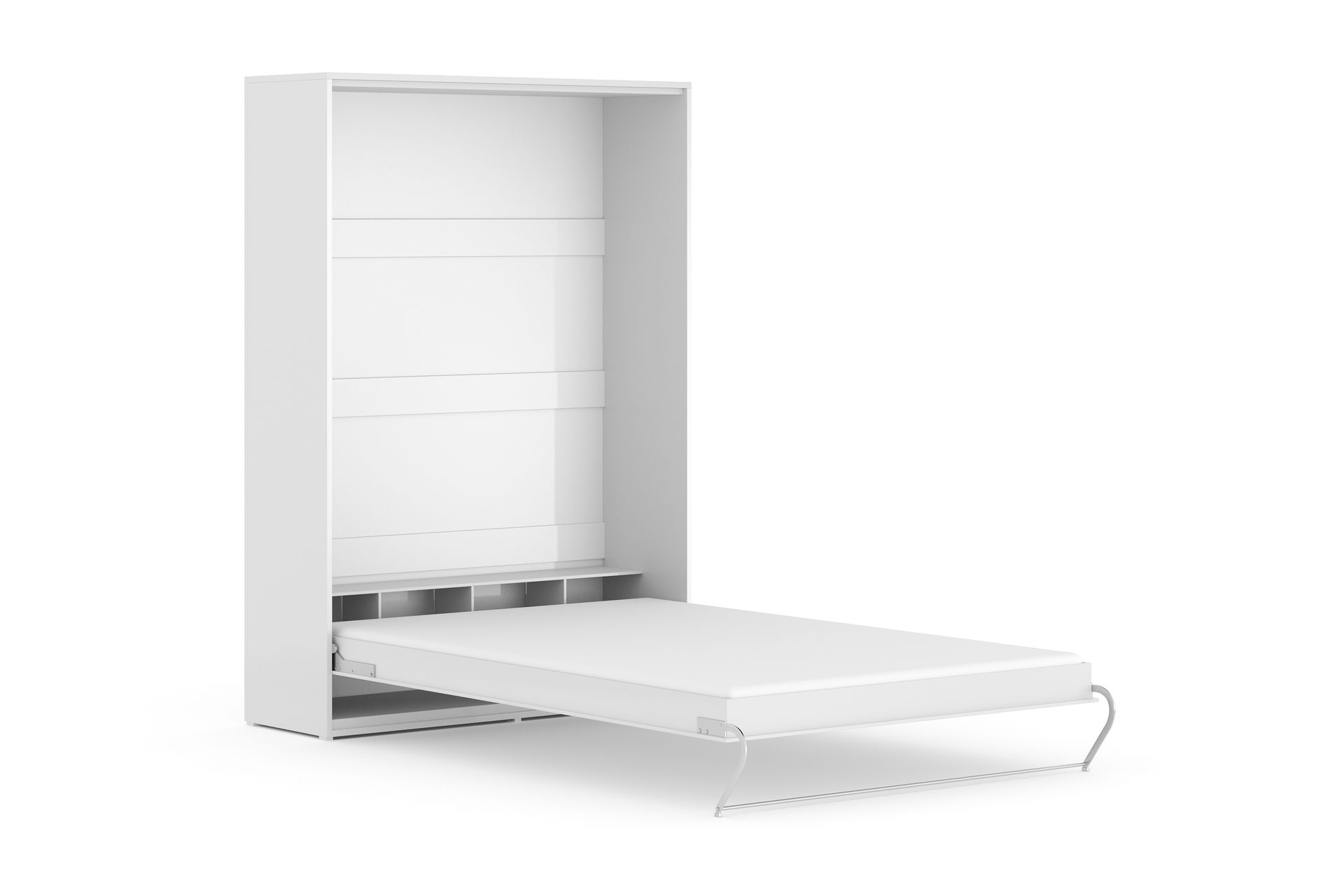 Sänkykaappi Solid Pysty 140x200 Valkoinen - sis. Patja Basic - Huonekalut - Sänky - Vierassänky & varavuode - Kaappisängyt