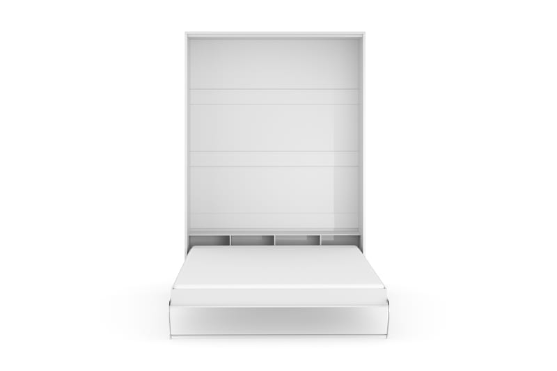 Sänkykaappi Solid Pysty 140x200 Valkoinen - sis. Patja Basic - Huonekalut - Sänky - Vierassänky & varavuode - Kaappisängyt