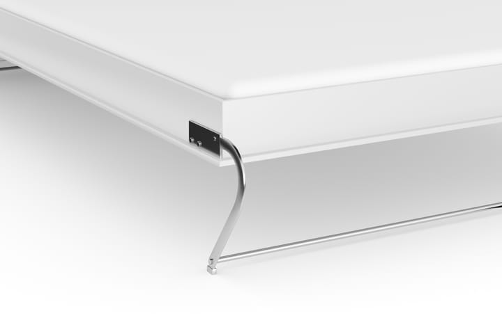 Yöpöytäkaappi Solid Pysty 90x200 Valkoinen - sis. Patja Basic - Kaappisängyt