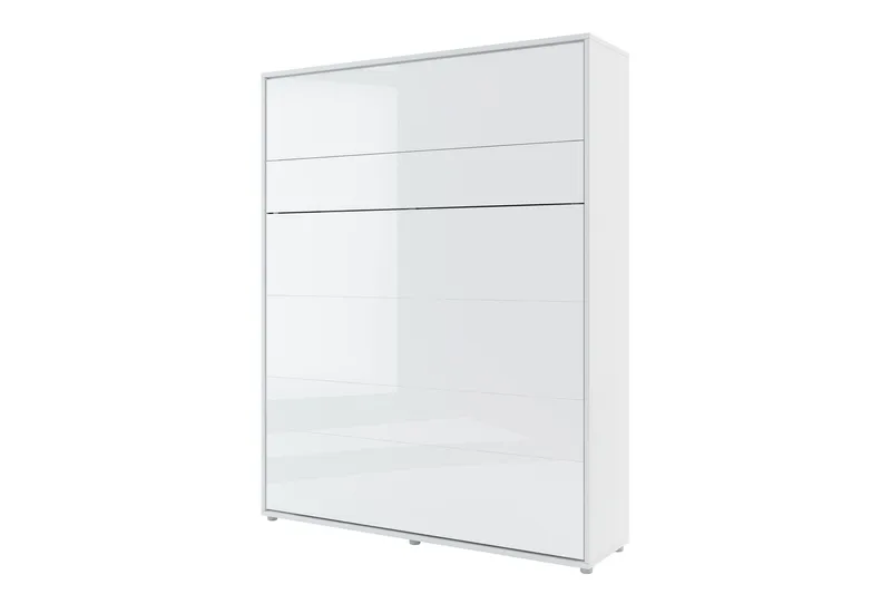 Rauk kaappisänky taitettava sängynä 160x200 cm suorakulmainen maalattua puuta, Valkoinen