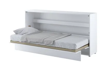 Rauk kaappisänky taitettava sängynä 90x200 cm suorakulmainen maalattua puuta - Valkoinen - Huonekalut - Sänky - Vierassänky & varavuode - Kaappisängyt