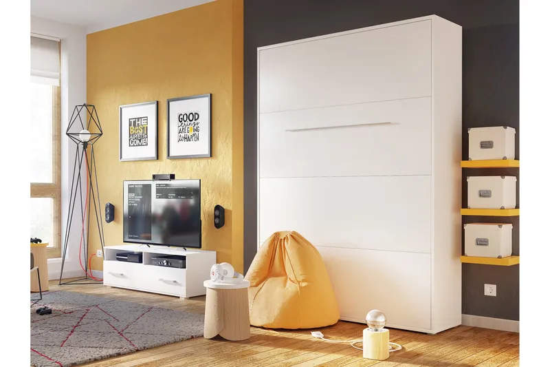 Rauk Sänkykaappi 152x237 cm - Valkoinen - Huonekalut - Sänky - Vierassänky & varavuode - Kaappisängyt