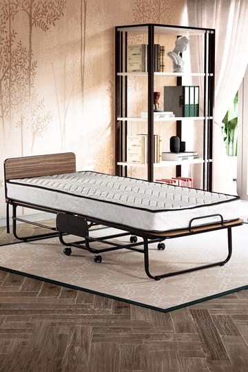 Remina Taittosänky 80x190 cm - Musta/valkoinen - Huonekalut - Sänky - Vierassänky & varavuode - Ulosvedettävä sänky
