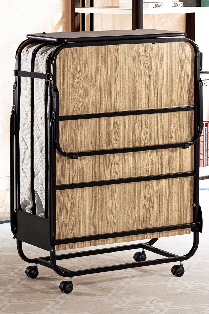 Remina Taittosänky 80x190 cm - valkoinen ja musta - Huonekalut - Sänky - Vierassänky & varavuode - Ulosvedettävä sänky