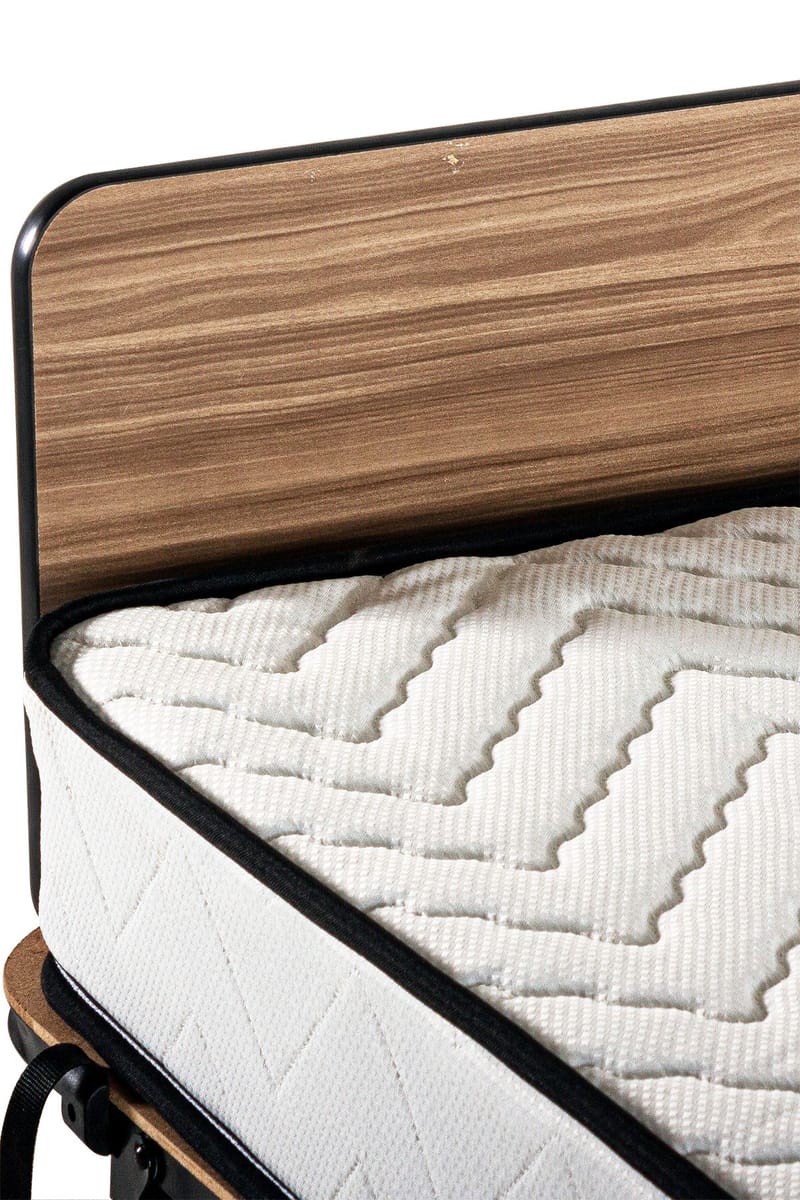 Remina Taittosänky 80x190 cm - valkoinen ja musta - Huonekalut - Sänky - Vierassänky & varavuode - Ulosvedettävä sänky