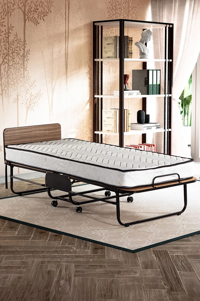 Remina Taittosänky 80x190 cm, valkoinen ja musta