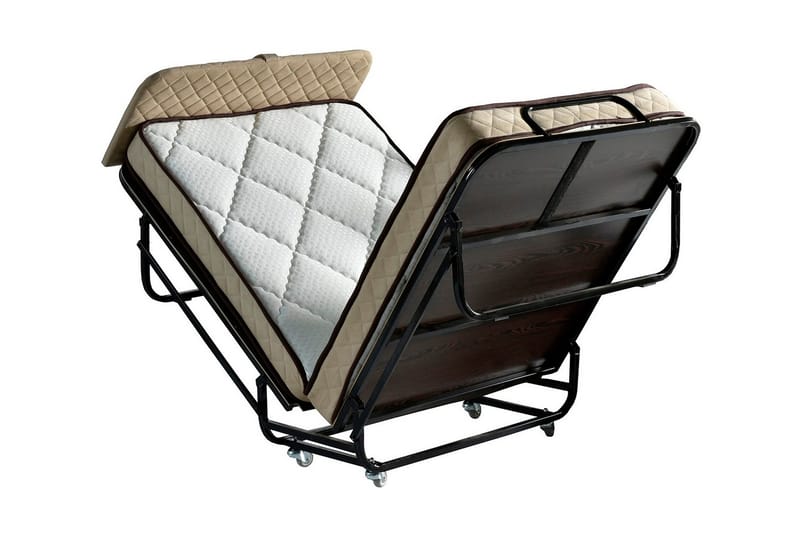 Taitettava sängynrunko 90x200 cm - Valkoinen / musta - Huonekalut - Sänky - Sänkykehikot & sängynrungot