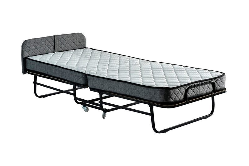 Taitettava sängynrunko 90x200 cm - Valkoinen/Harmaa - Huonekalut - Sänky - Sänkykehikot & sängynrungot
