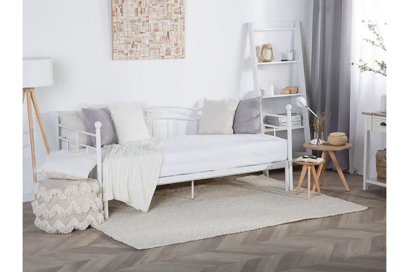 Sänky Muggebo 160x200 cm - Valkoinen - Huonekalut - Sänky - Vierassänky & varavuode - Ulosvedettävä sänky