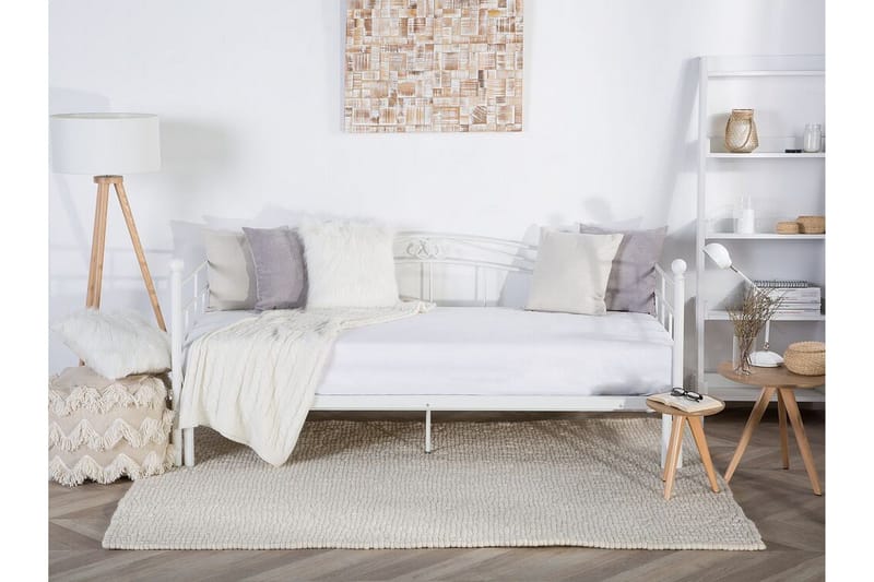 Sänky Muggebo 160x200 cm - Valkoinen - Huonekalut - Sänky - Vierassänky & varavuode - Ulosvedettävä sänky