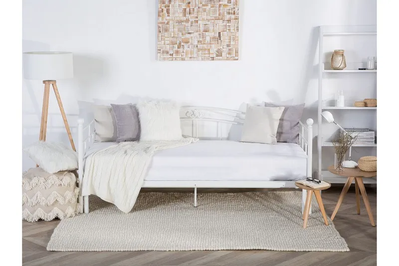 Sänky Muggebo 160x200 cm - Valkoinen - Huonekalut - Sänky - Vierassänky & varavuode - Ulosvedettävä sänky