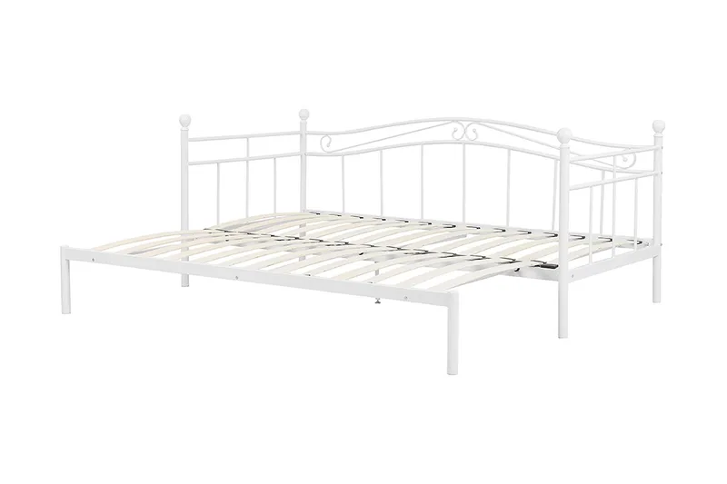 Sänky Muggebo 160x200 cm - Valkoinen - Huonekalut - Sänky - Vierassänky & varavuode - Ulosvedettävä sänky