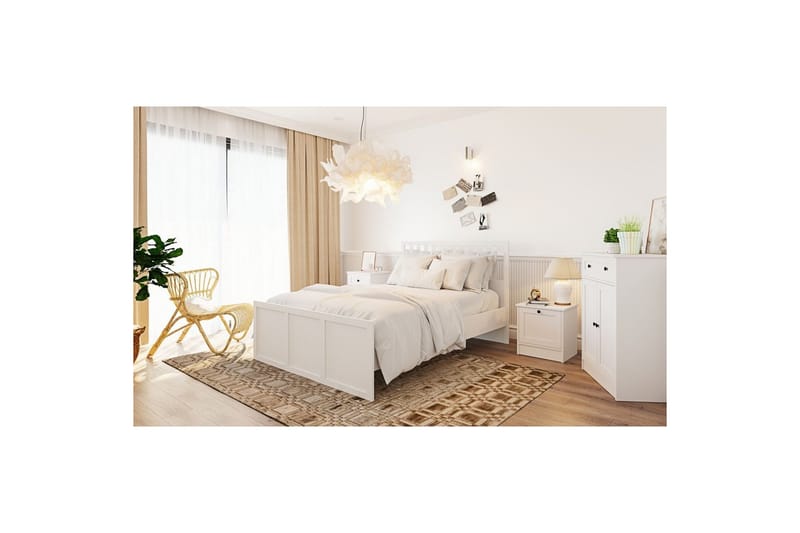 Vyric Sängynrunko - Matta Valkoinen - Huonekalut - Sänky - Sänkykehikot & sängynrungot