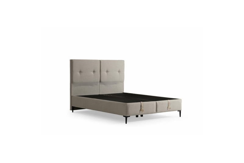 Yhden hengen sängyn runko & sängynpääty Badena Beige - 100 x 40 x 200 cm - Huonekalut - Sänky - Sänkykehikot & sängynrungot