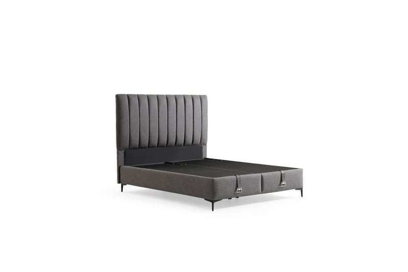 Yhden hengen sängyn runko & sängynpääty Glenurenora Harmaa - 90 x 38 x 190 cm - Huonekalut - Sänky - Sänkykehikot & sängynrungot