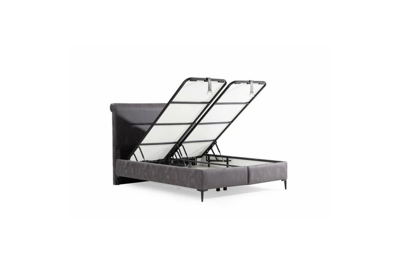 Yhden hengen sängyn runko & sängynpääty Matbar Tummanharmaa - 90 x 38 x 190 cm - Huonekalut - Sänky - Sänkykehikot & sängynrungot