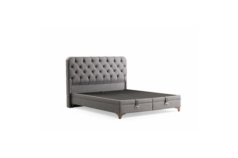 Yhden hengen sängyn runko & sängynpääty Sorang harmaa - 104 x 35 x 200 cm - Huonekalut - Sänky - Runkopatjasängyt