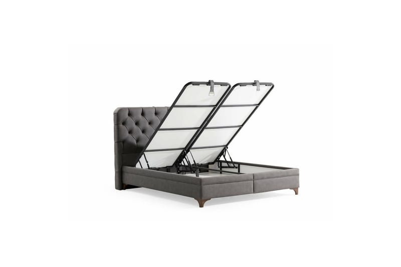 Yhden hengen sängyn runko & sängynpääty Sorang harmaa - 94 x 35 x 190 cm - Huonekalut - Sänky - Runkopatjasängyt