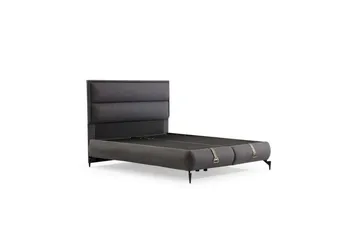 Yhden hengen sängyn runko & sängynpääty Springsure Tummanharmaa - 100 x 41 x 200 cm - Huonekalut - Sänky - Sänkykehikot & sängynrungot