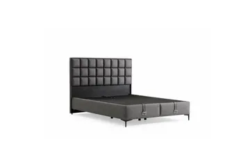 Yhden hengen sängyn runko & sängynpääty Sube Harmaa - 90 x 38 x 190 cm - Huonekalut - Sänky - Runkopatjasängyt