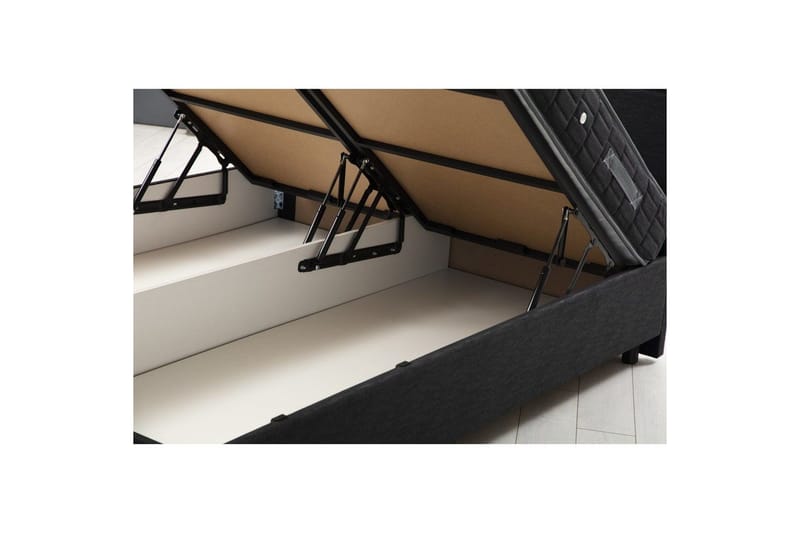 Yhden hengen sängyn runko & sängynpääty Sudalmuni antrasiitti - 120 x 110 x 200 cm - Huonekalut - Sänky - Sänkykehikot & sängynrungot