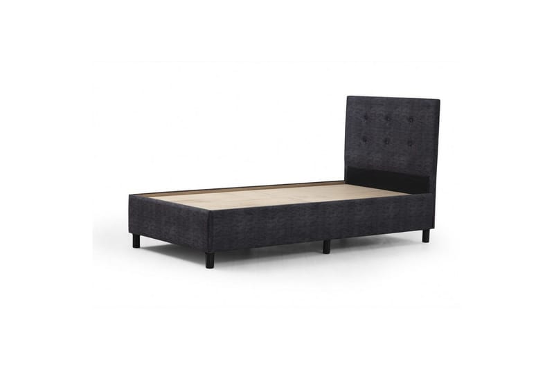 Yhden hengen sängyn runko & sängynpääty Pilode Antrasiitti - 120 x 107 x 204 cm - Huonekalut - Sänky - Sänkykehikot & sängynrungot