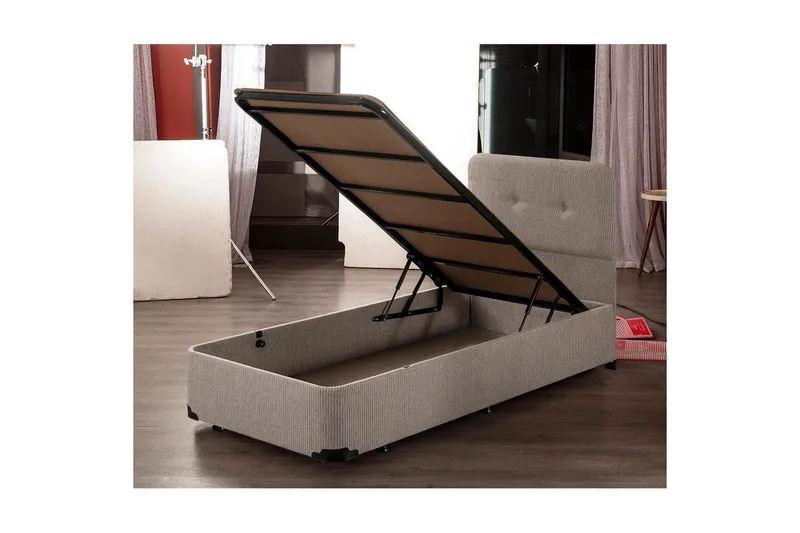 Yhden hengen sängyn runko Dasina Yksityinen Beige - 90 x 190 cm - Huonekalut - Sänky - Sänkykehikot & sängynrungot