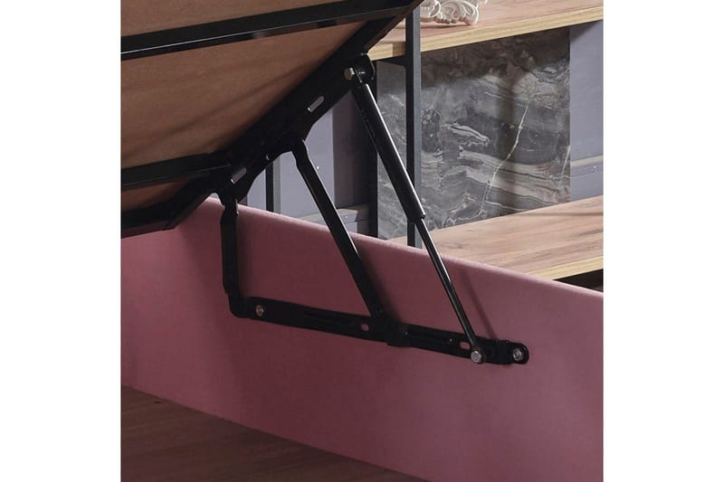 Yhden hengen sängyn runko Rasul Single Pnk - 100 x 200 cm - Huonekalut - Sänky - Sänkykehikot & sängynrungot