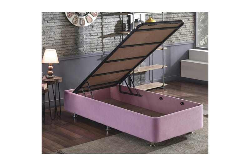 Yhden hengen sängyn runko Rasul Single Pnk - 100 x 200 cm - Huonekalut - Sänky - Sänkykehikot & sängynrungot