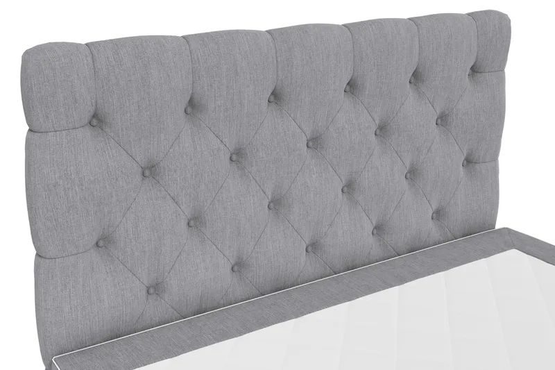HVILA Lyx -kontinentaalisänky 120x200 - Vaaleanharmaa - Huonekalut - Sänky - Yhden hengen sängyt