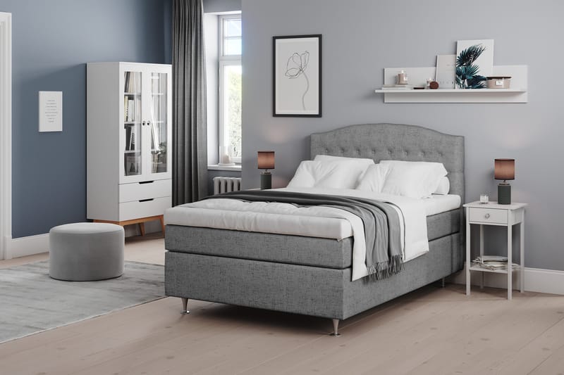 Jenkkisänky Abelie 120x200 Kova - Harmaa - Huonekalut - Sänky - Yhden hengen sängyt