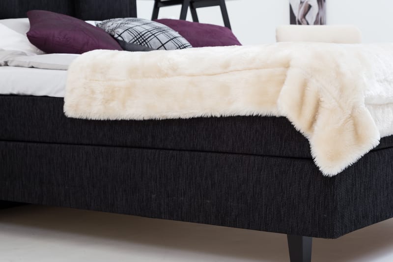 Jenkkisänky Longford 120x200 Kova Polyeetterivaahto - Musta - Huonekalut - Sänky - Jenkkisängyt