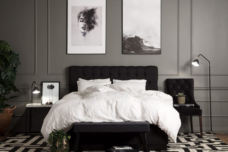 Jenkkisänky Longford 120x200 Kova Polyeetterivaahto - Musta - Huonekalut - Sänky - Jenkkisängyt