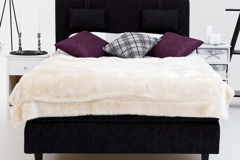 Jenkkisänky Longford 120x200 Kova Polyeetterivaahto - Musta - Huonekalut - Sänky - Yhden hengen sängyt