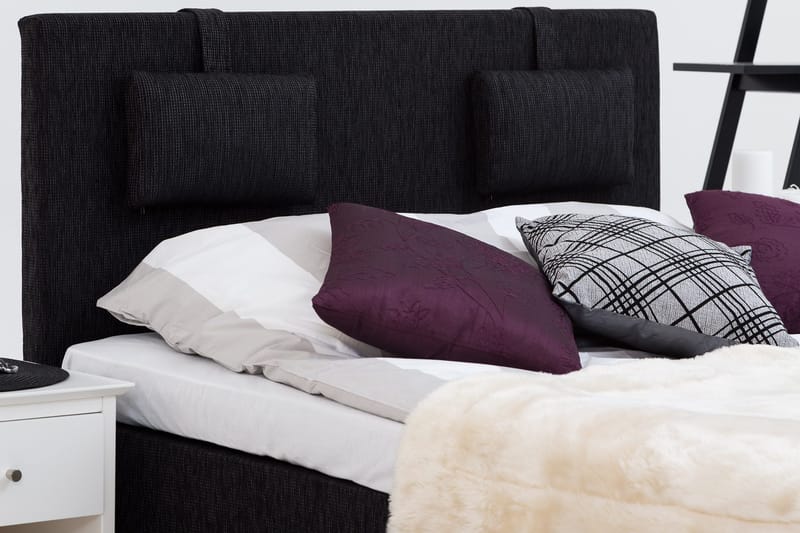 Jenkkisänky Longford 120x200 Kova Polyeetterivaahto - Musta - Huonekalut - Sänky - Yhden hengen sängyt