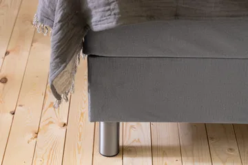 Jenkkisänky Rebeca 90x200 - Harmaa - Huonekalut - Sänky - Yhden hengen sängyt