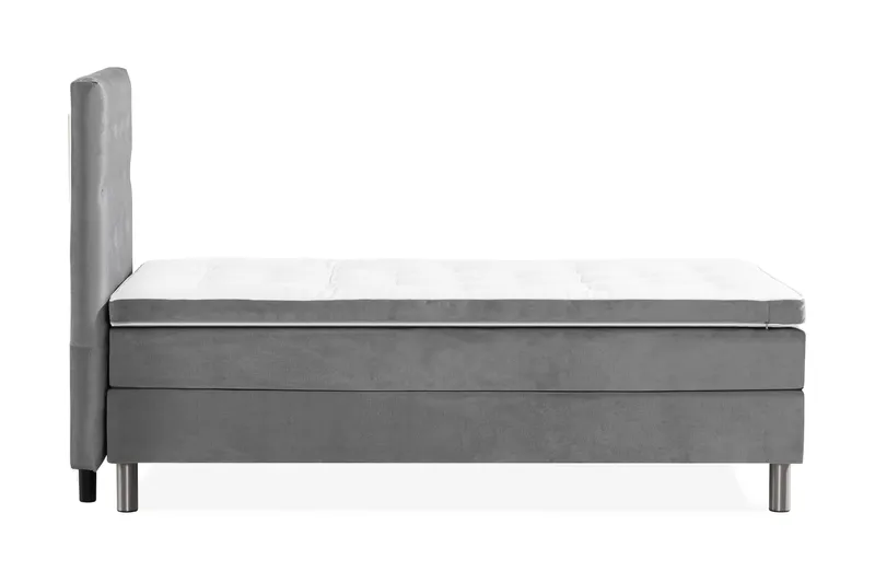 Jenkkisänky Rebeca 90x200 - Harmaa - Huonekalut - Sänky - Yhden hengen sängyt