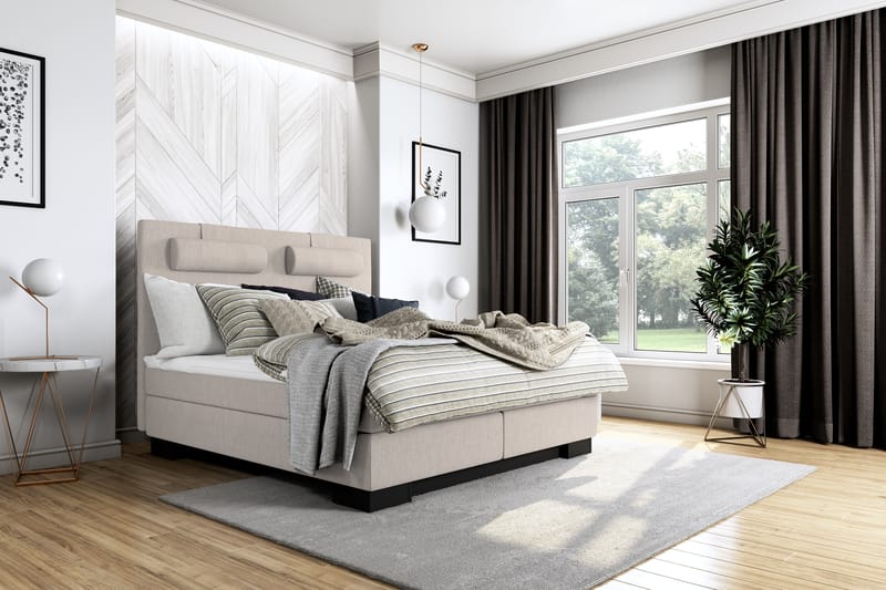 Jenkkisänky Romance Lyx 120x210 - Beige - Huonekalut - Sänky - Jenkkisängyt