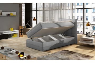Runkosänky Konshens 90x200 cm - Ruskea/Beige - Huonekalut - Sänky - Sängyt säilytystilalla