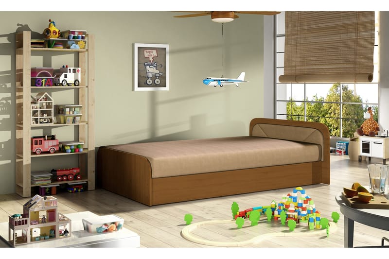 Runkosänky Rellona 80x190 cm - Beige - Huonekalut - Sänky - Yhden hengen sängyt