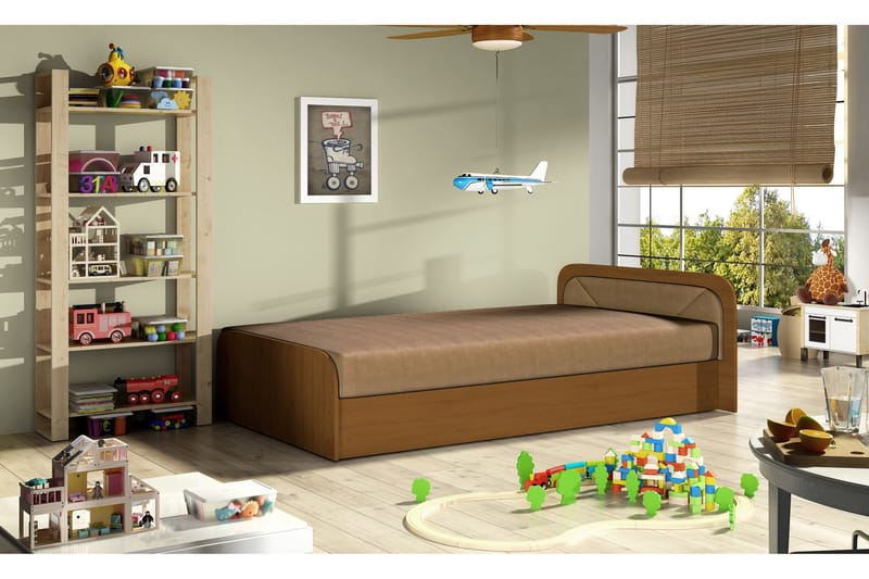 Runkosänky Rellona 80x190 cm - Ruskea - Huonekalut - Sänky - Yhden hengen sängyt