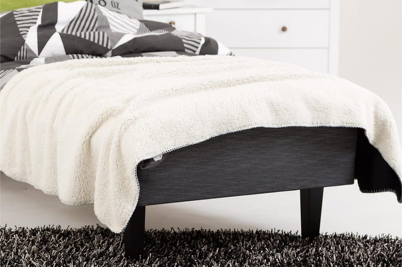 Runkosänky Peak 80x200 cm - Harmaa/Tammi - Huonekalut - Sänky - Yhden hengen sängyt